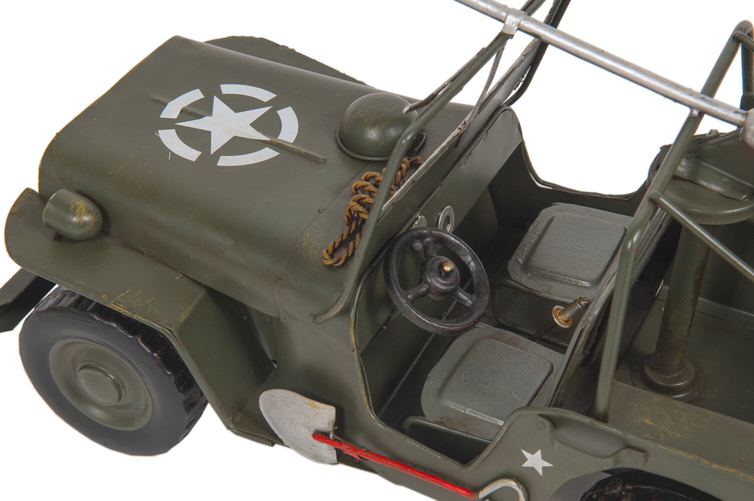 1941 Willys Overland Army Military Jeep MB Metal Model 11.5" Automotive Decor