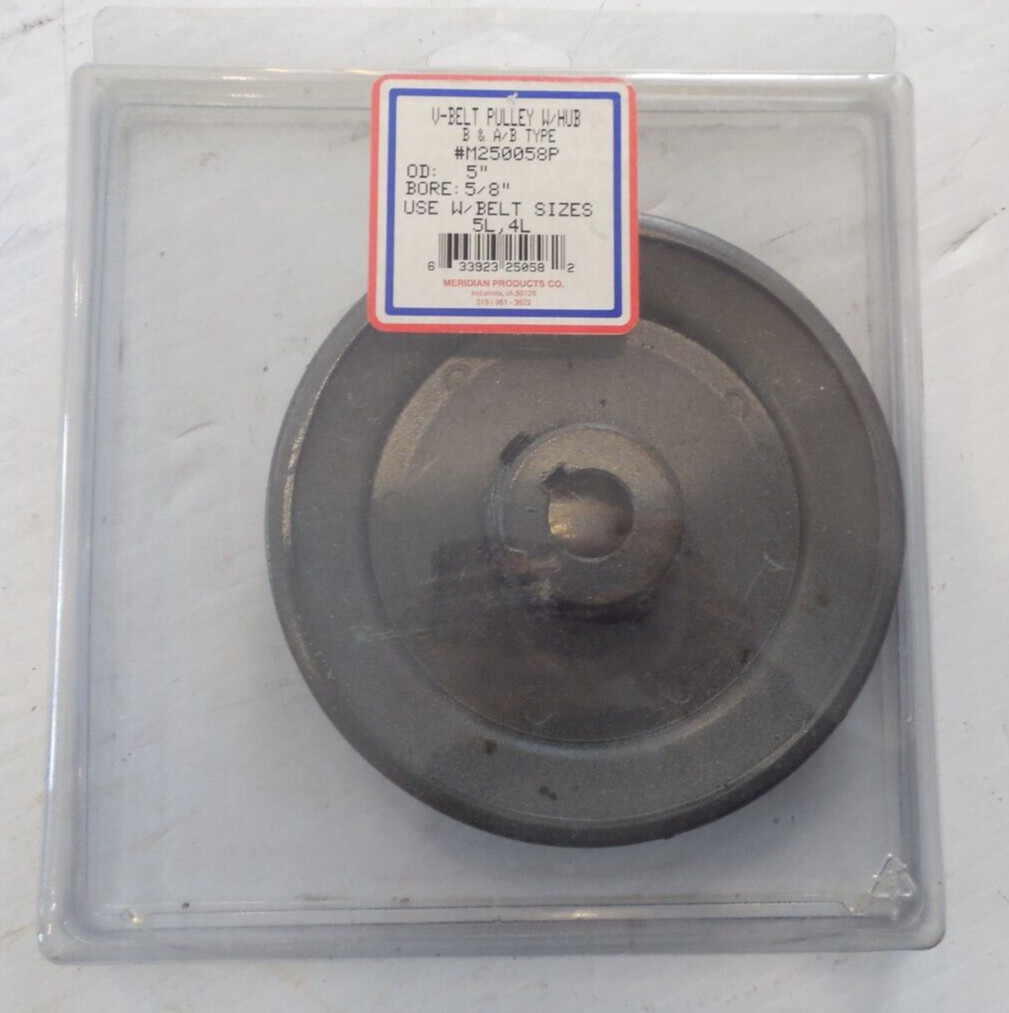 V-Belt Pulley 5/8" Bore, 5" Outside Diameter for 5L, 4L 250058