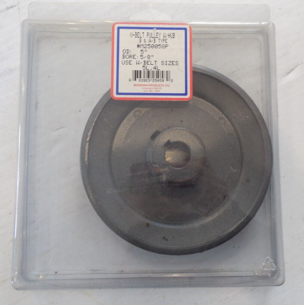 V-Belt Pulley 5/8" Bore, 5" Outside Diameter for 5L, 4L 250058