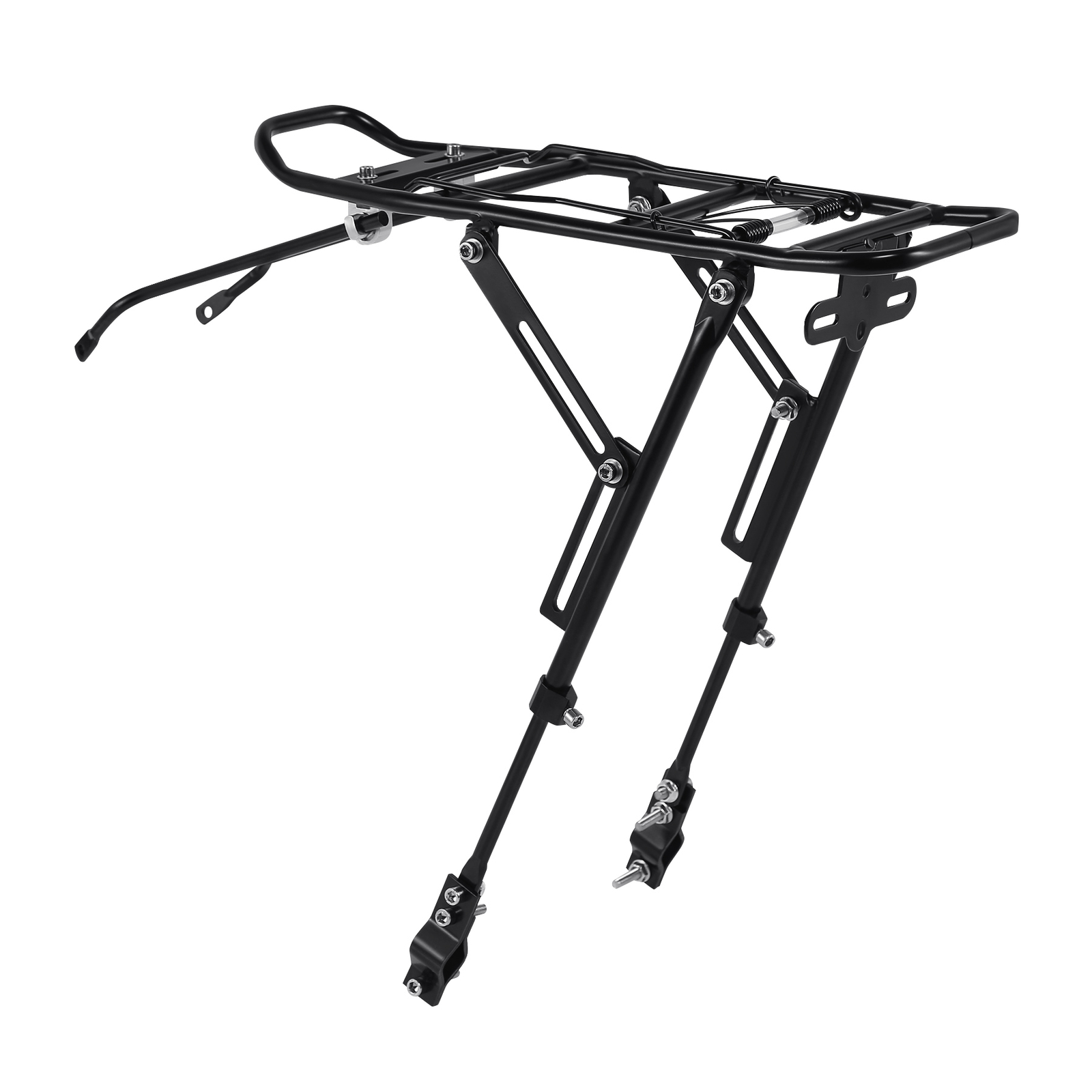 Rear Bike Rack Cargo Alloy Luggage Carrier Mountain Road Bicycle Holder Black
