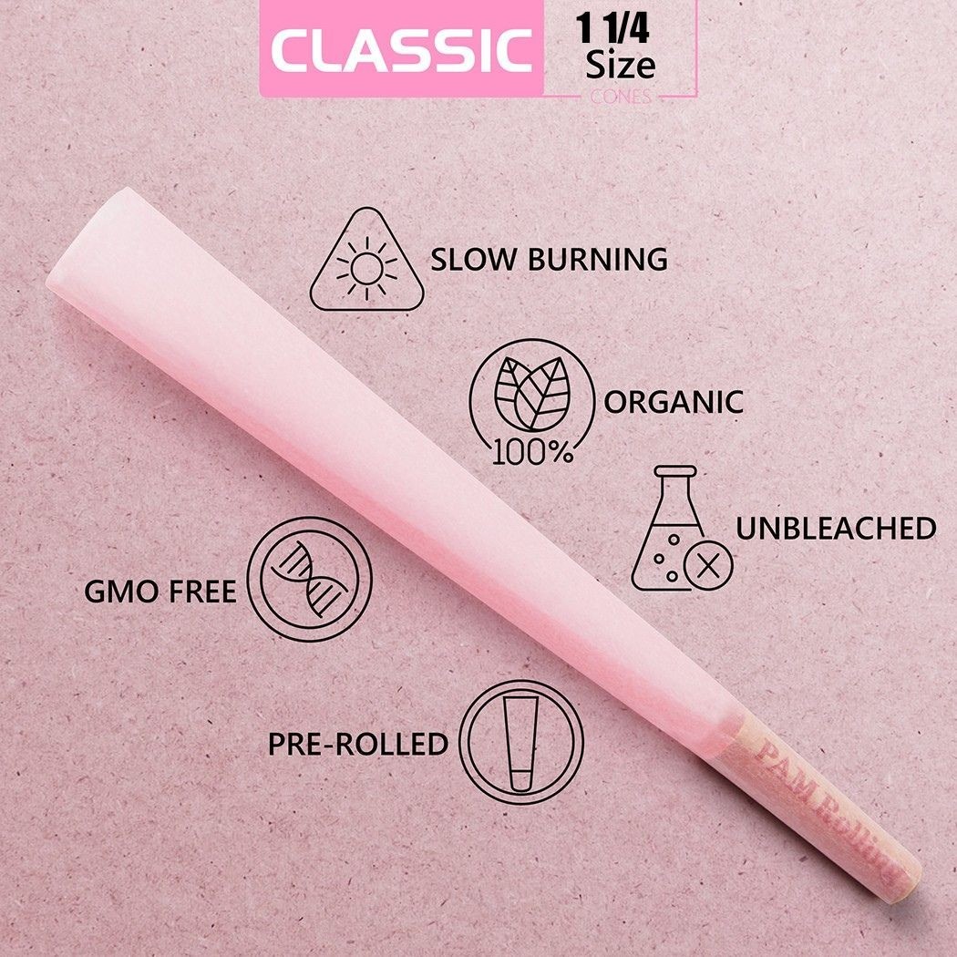 100Pack 1 1/4 Size W/Filter Tip Pre Rolled Cones with Cone Loader Stick and Tube