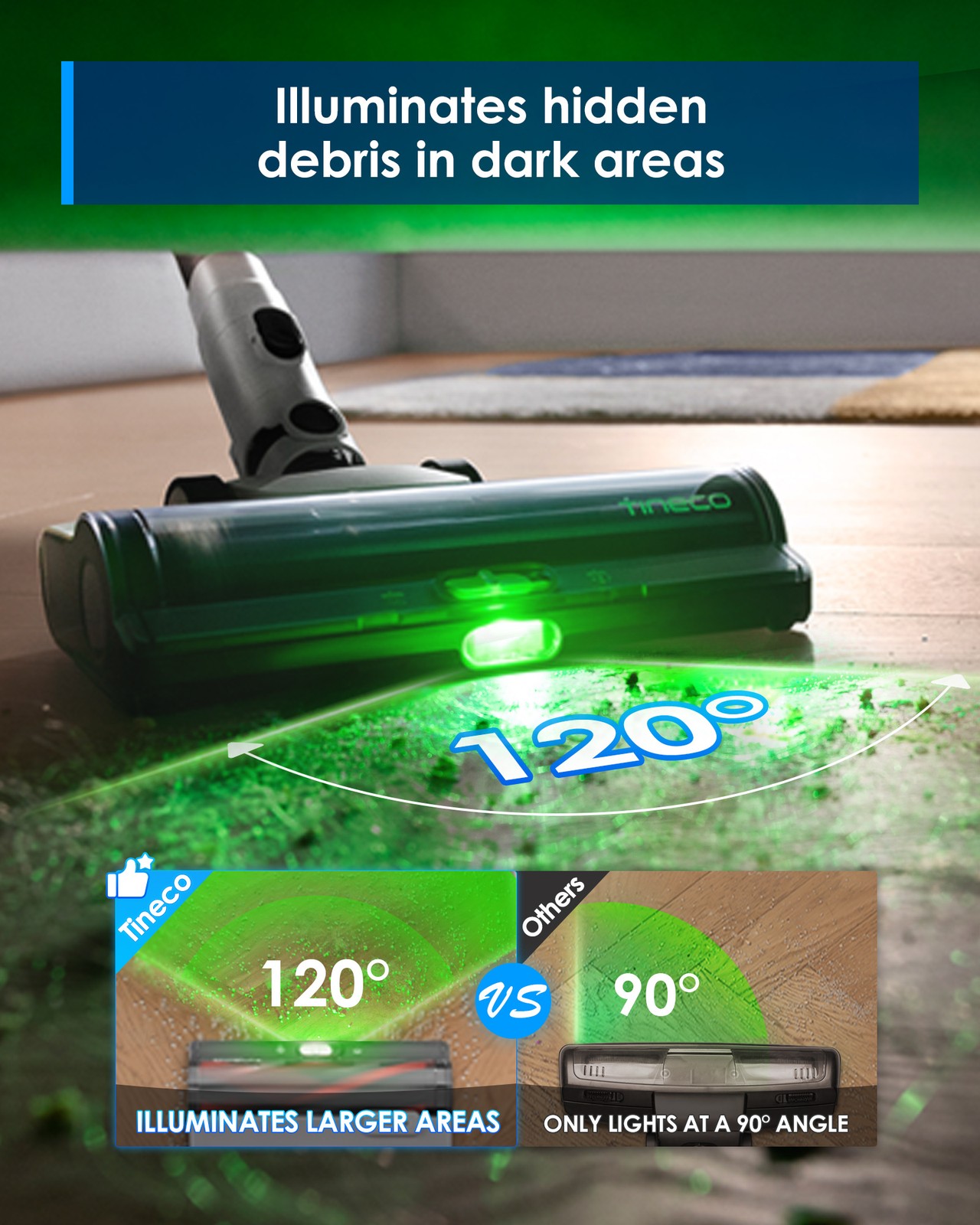 Tineco PURE ONE A50S Pet Cordless Stick Vacuum Cleaner, 185W Suction