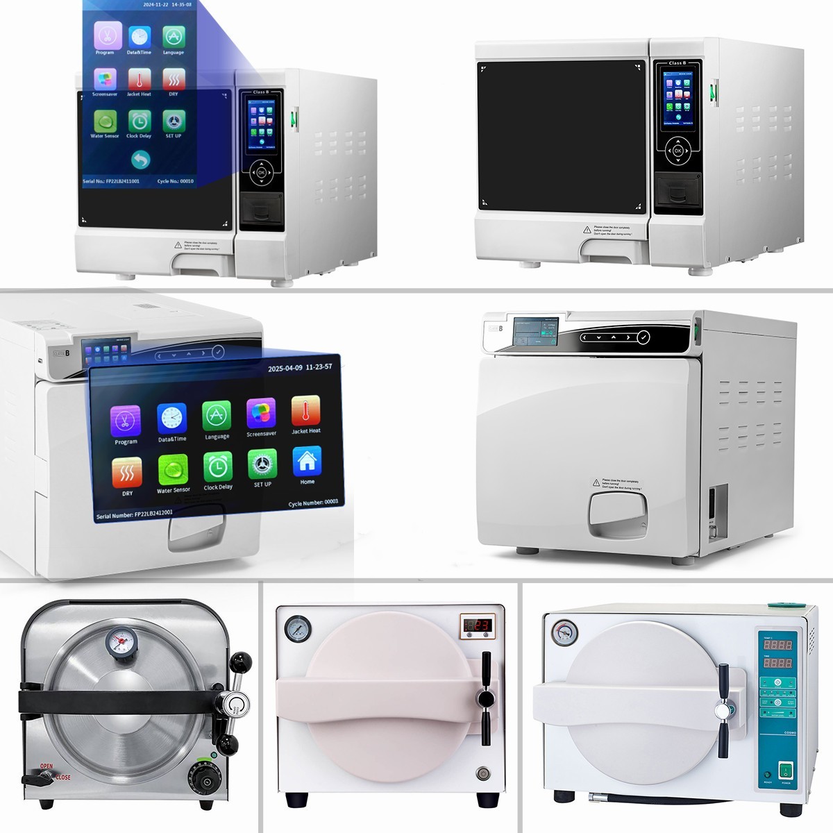 18L/22L Dental Autoclave Steam Sterilization Class B Sterilizer with Printer