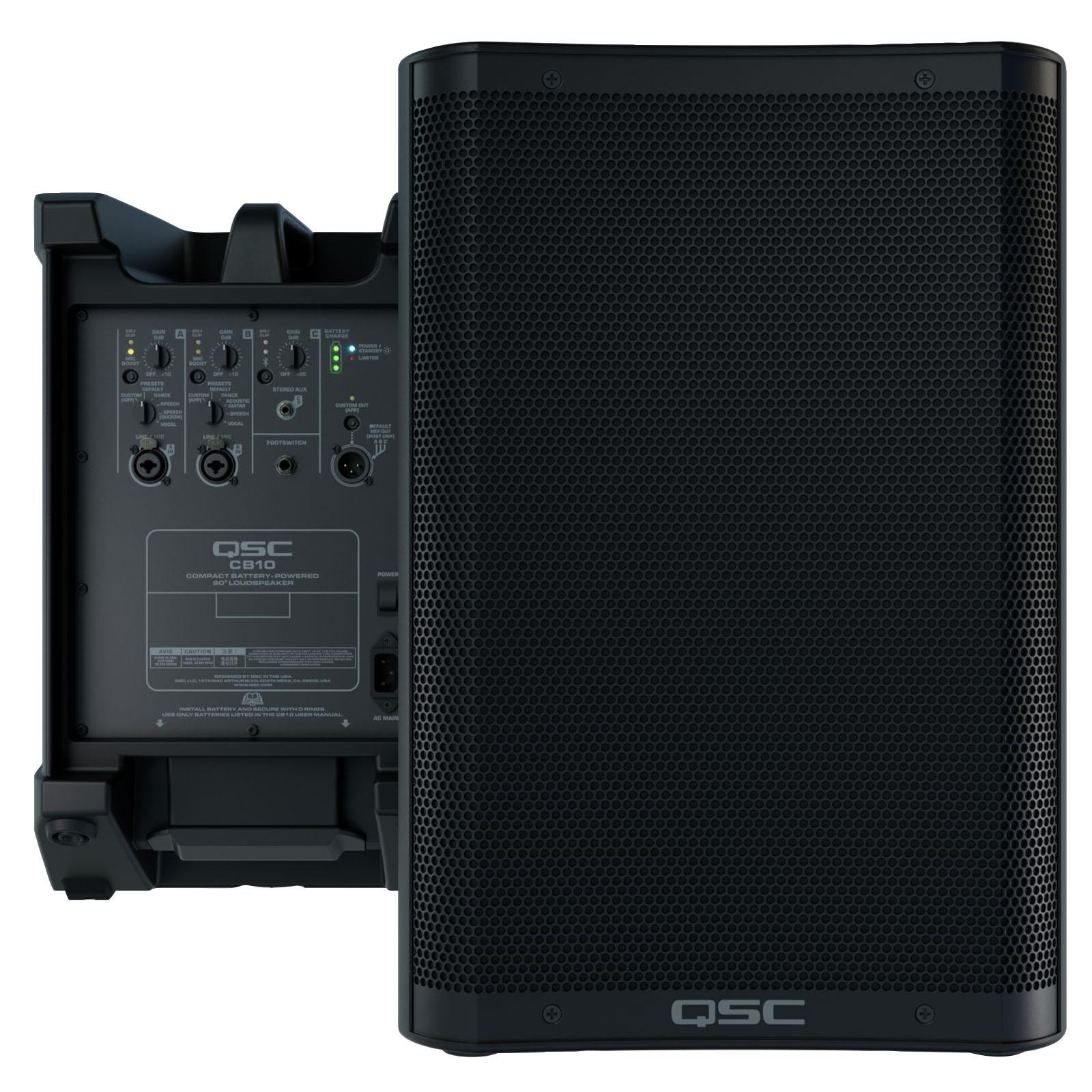 QSC CB10 10" Compact Portable Battery-Powered Loudspeaker System - Open Box Mint