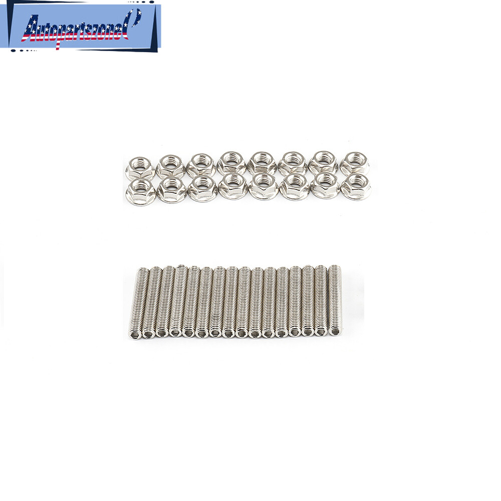 Stainless Steel Bolts Exhaust Manifold Header Stud Kit For Ford F150 4.6/5.4L V8