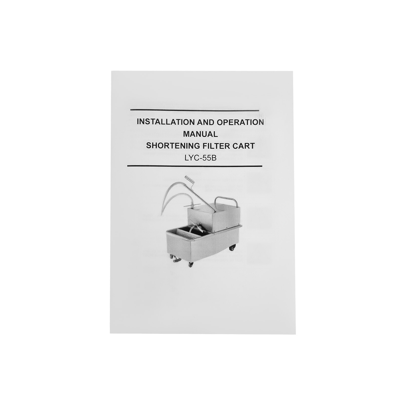 55L 370W Fryer Oil Filter Cart Machine Commercial Cooking Oil Filtration System