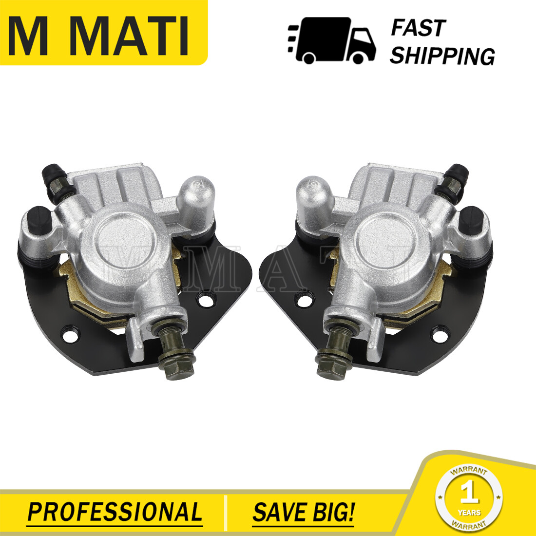 Front Left & Right Brake Calipers For Suzuki QuadRacer 250 LT250R 1985 - 1992