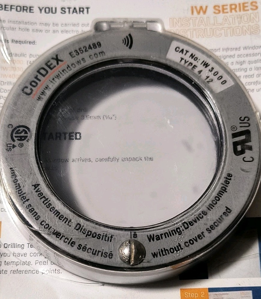 CORDEX IW3000 Round IR Window, Crystal 22F422