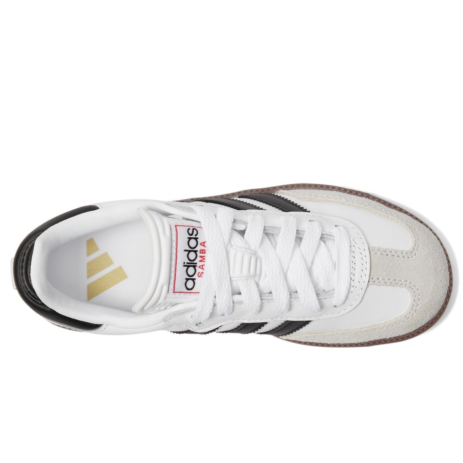 Adidas Kids Samba Indoor Soccer Shoes White Black Gum Size 4.5 Big Kid