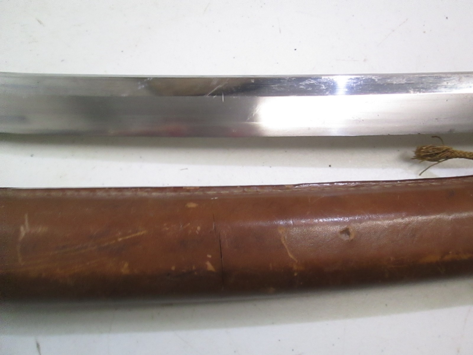 OVER 300 YEARS JAPANESE KATANA SAMURAI SWORD & SCABBARD SIGNED SHIMOSAKA #W44