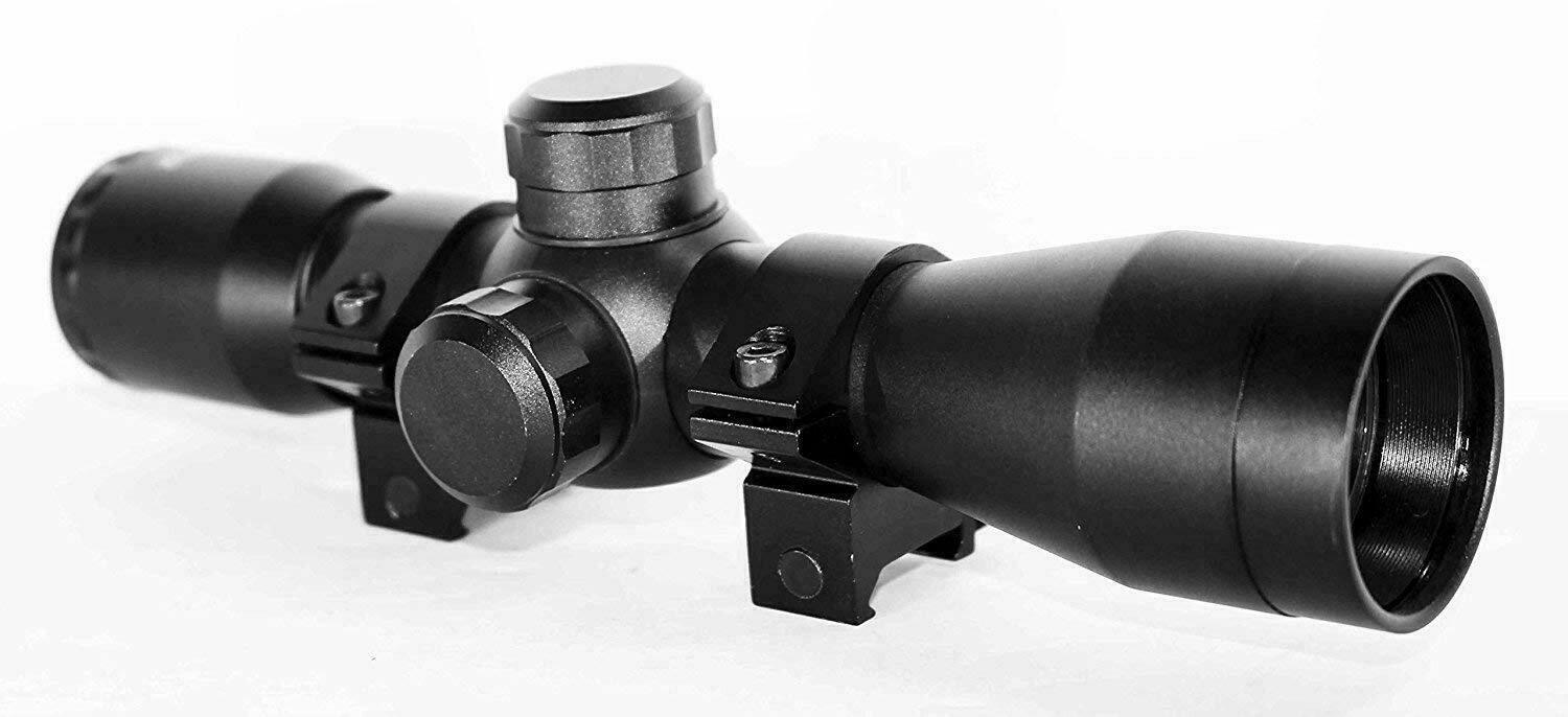 Ruger 10/22 Combo Kit With 4x32 Rifle Scope Rings Rail Mount mil dot reticle blk