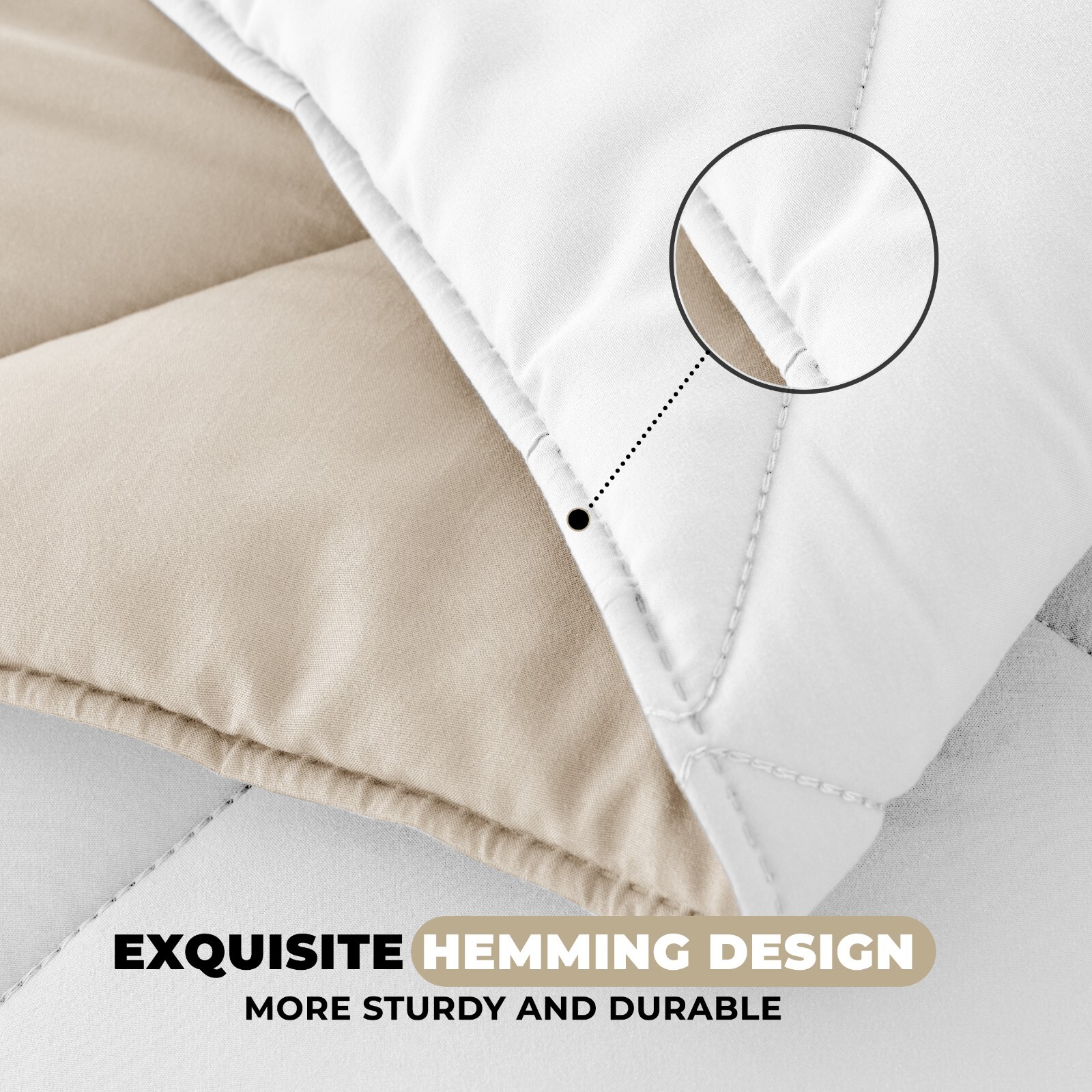 3PC Reversible Comforter Set Quilted Down Alternative All Season Comforter