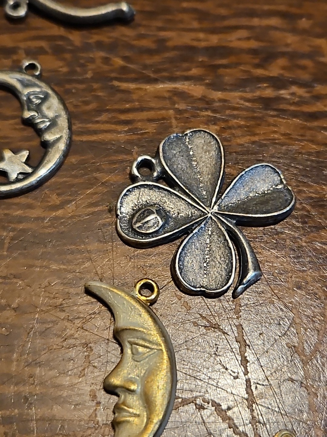 Lot Of 50 Mixed Parts Pcs France Vintage 60s Brass Stampings Findings Jewelry