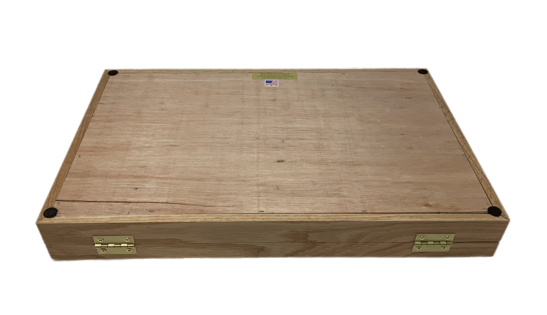 Oak Wood Display Case 12 x 18 x 2 for Arrowheads Knifes Collectibles & More