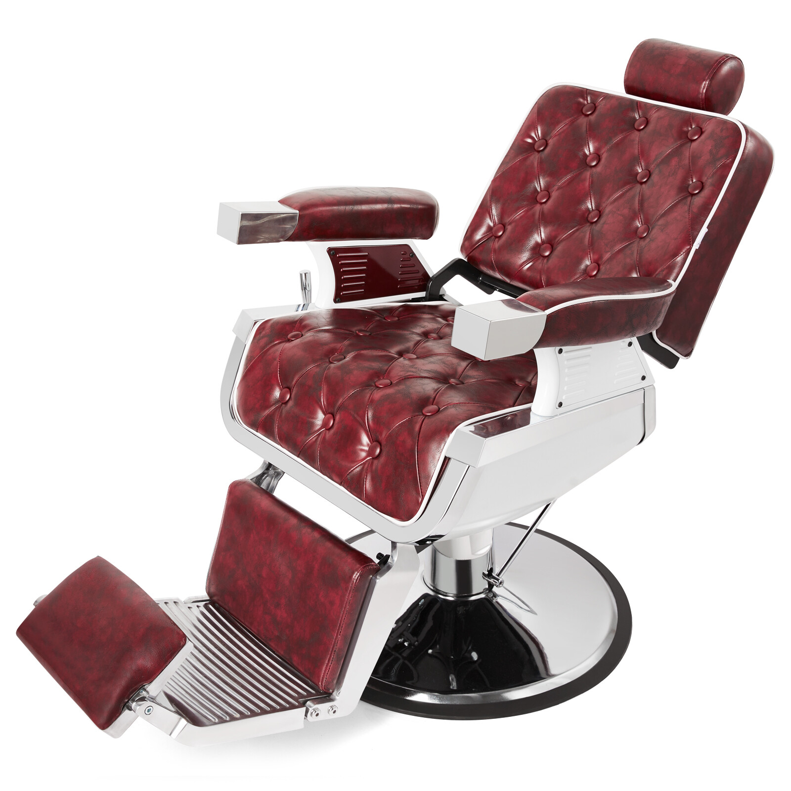 Red Vintage All Purpose Heavy Duty Hydraulic Recliner Barber Chair Salon Beauty
