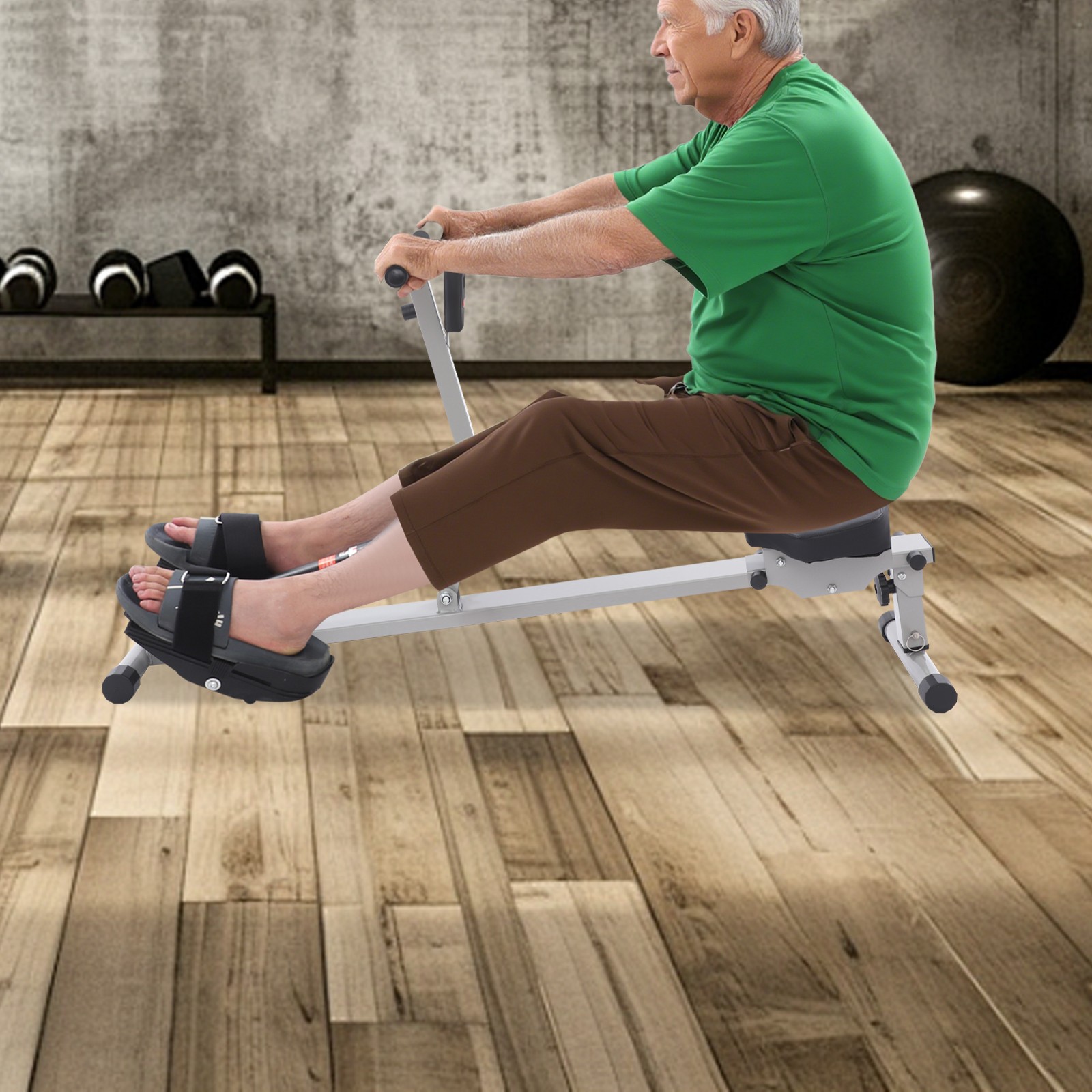 Home Rowing Machine Foldable Rowing Exercise Machine 12 Force Level Adjustable