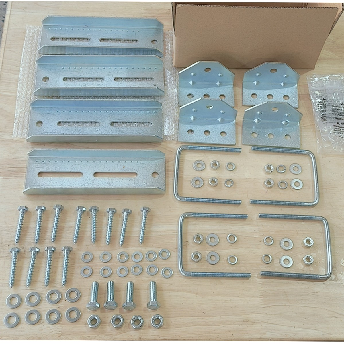 8" SWIVEL TOP BUNK BRACKET KIT FOR 1.5"X3" 2"X3" 3"X3" BOAT TRAILER CROSSMEMER W