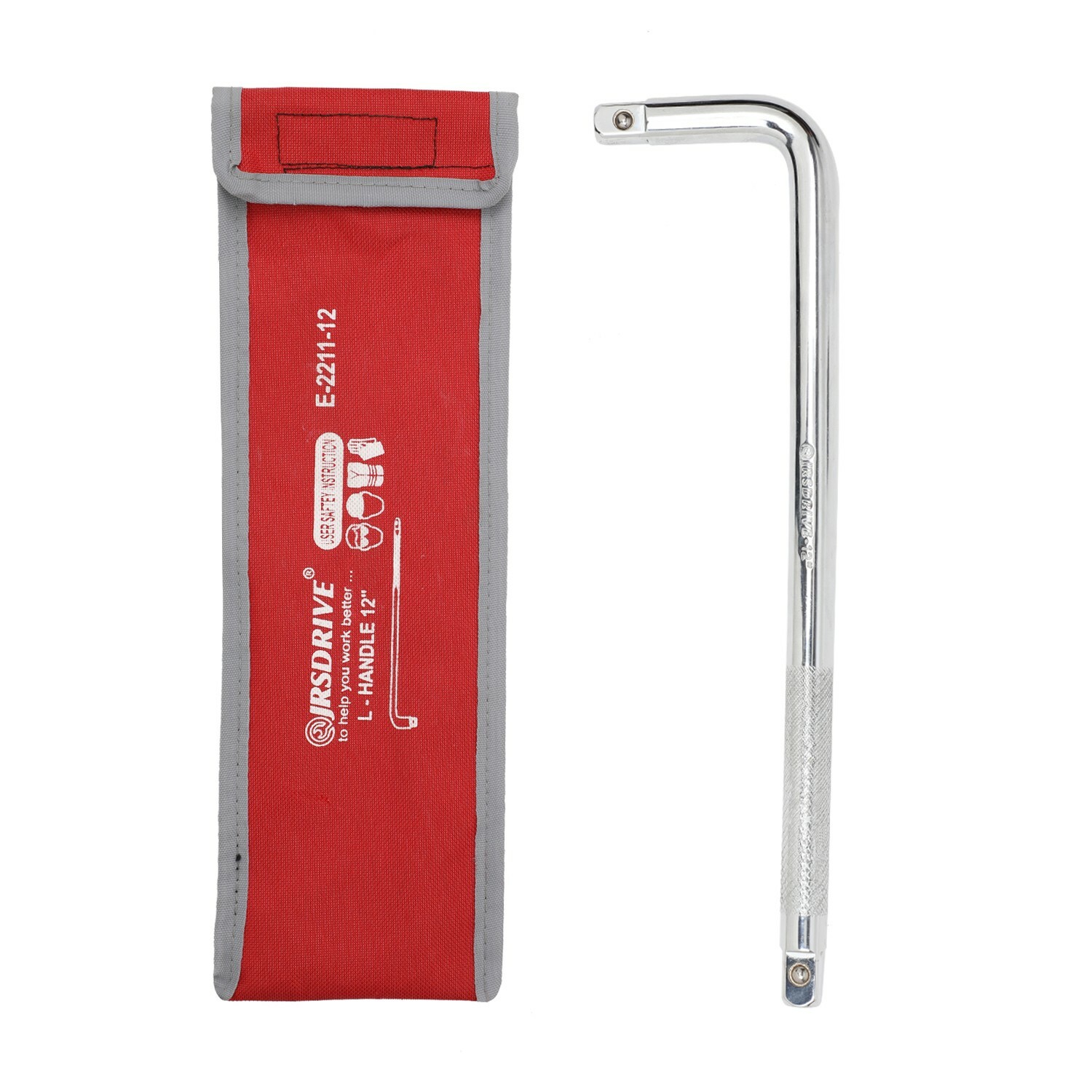 JRSDRIVE L Handle Socket Wrench - 1/2" Drive, 12 inch Extension Bar | E-2211
