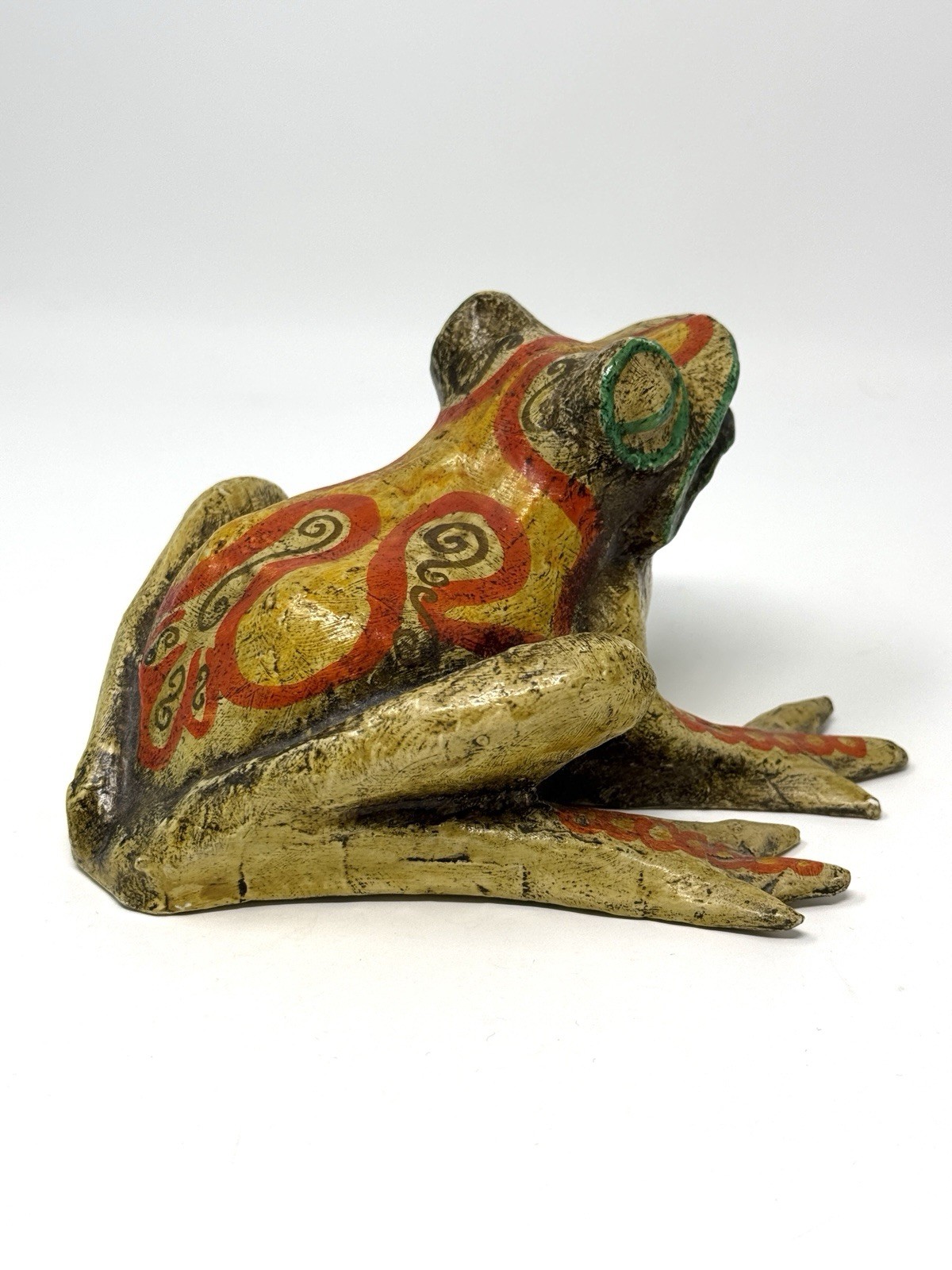 Vintage 60s/70s Artist Signed Paper Mache Frog, Mexico