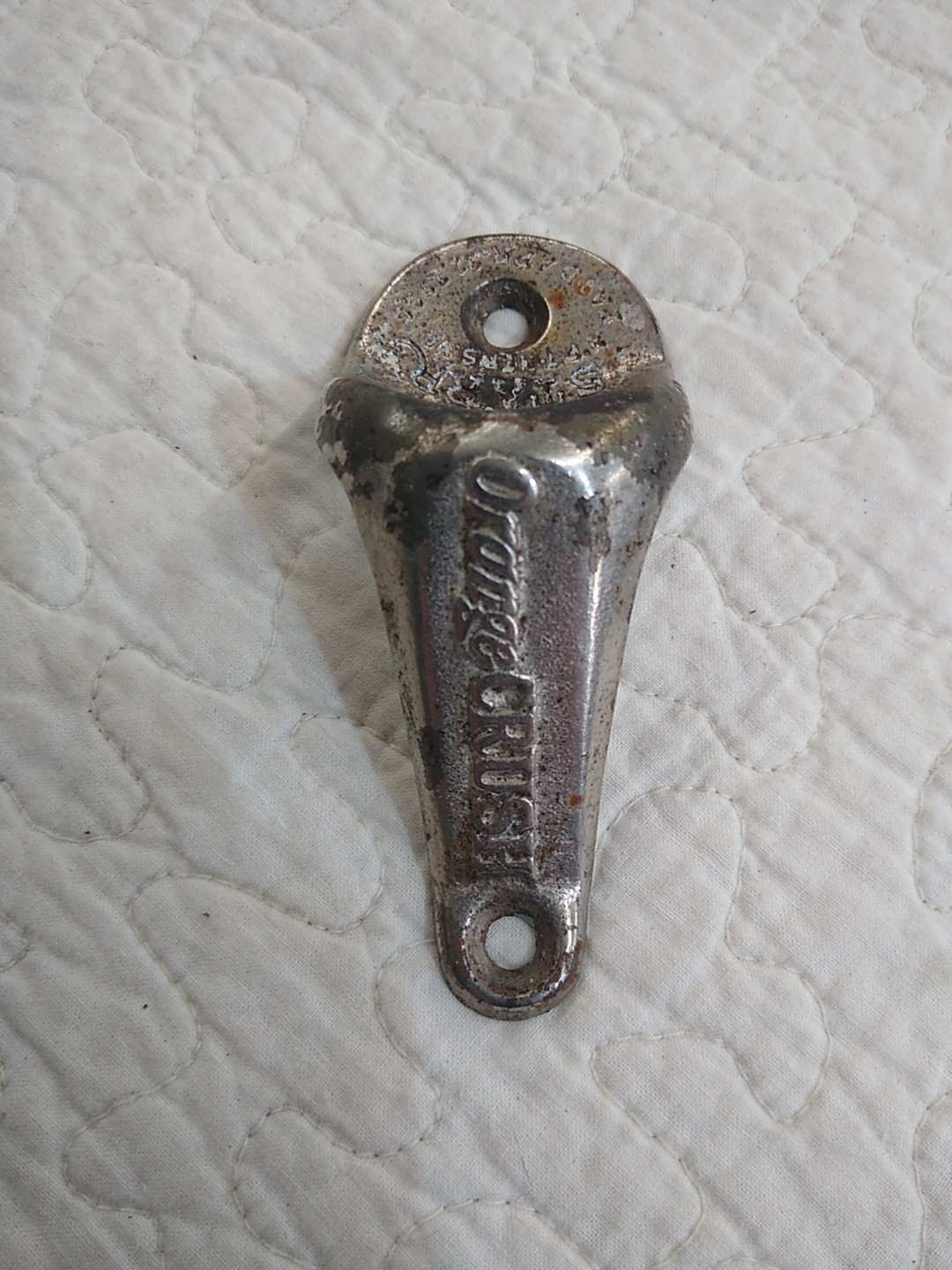 Vintage 1925 Orange Crush Wall Mount Bottle Opener - Starr - Brown Mfg. Co. 