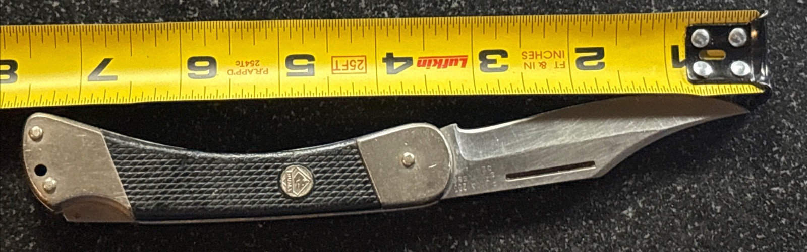 1978 Rare Puma 265 Seargent Germany Folding Knife Hatched Black FOR REPAIR