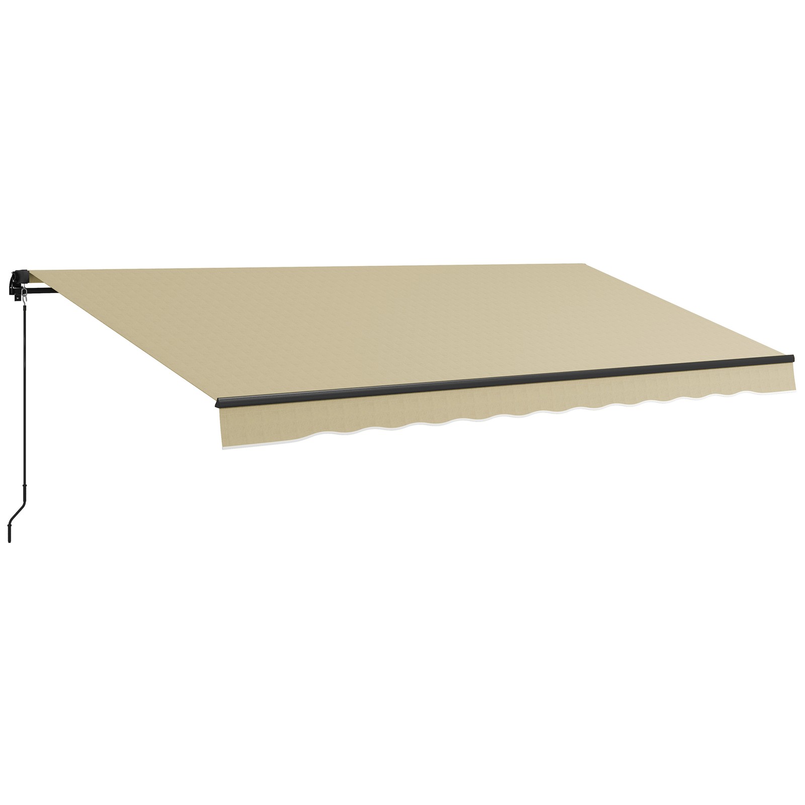 Outsunny 16' x 10' Patio Retractable Awning Sunshade Shelter, Beige