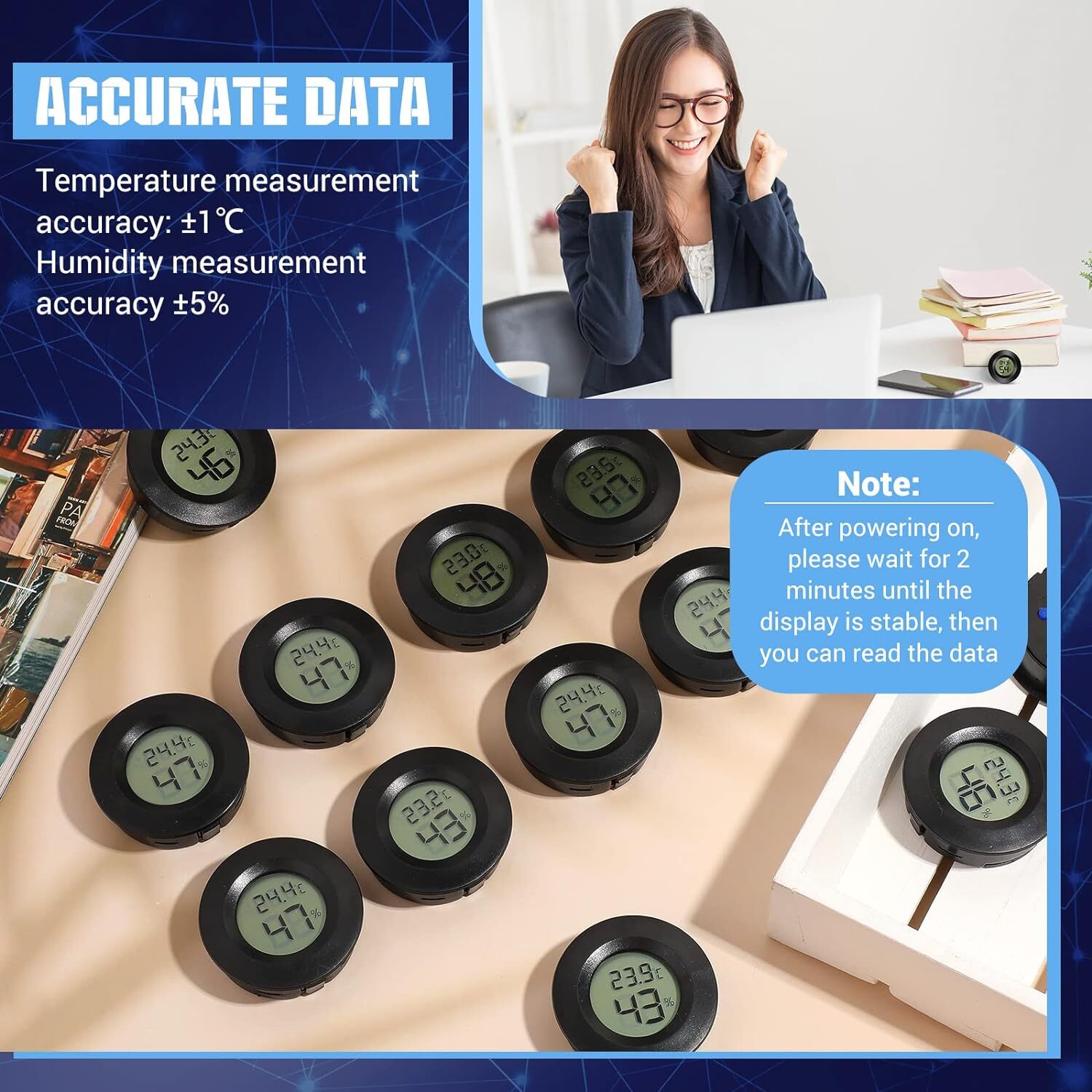 5/10/15/20 Pcs Mini Hygrometer Thermometer Digital Humidity Temperature Gauge