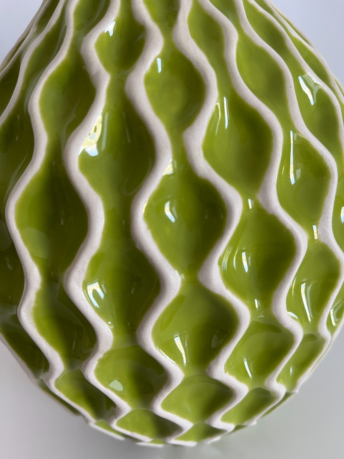 Modern Raised Wavy Design Vases Set of 3