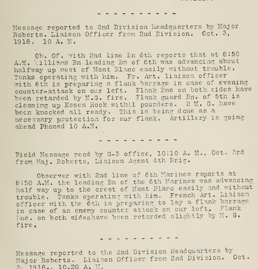 WW I 4th Marine Brigade 2nd Division Field Messages & Daily Reports Book RARE!!!