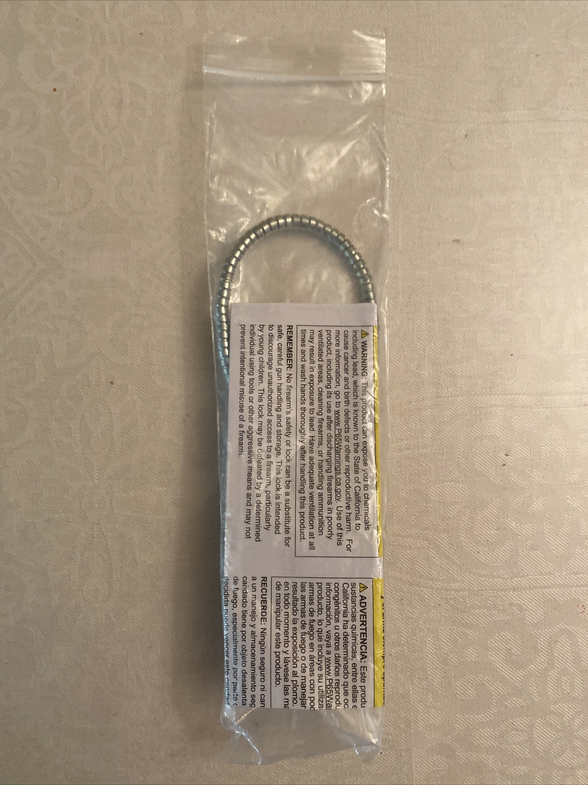 Firearm Gun Rifle Revolver Crome Safety Cable Lock RX11SC New 11" Safety Lock