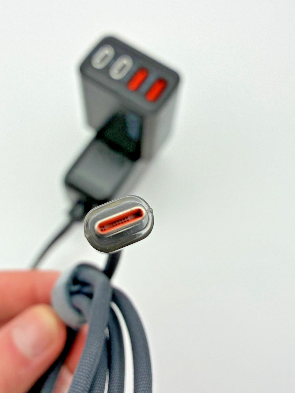 120W 4-Port USB-C PD Fast Charger US Plug + Toocki 100W USB-C Cable 1m Set