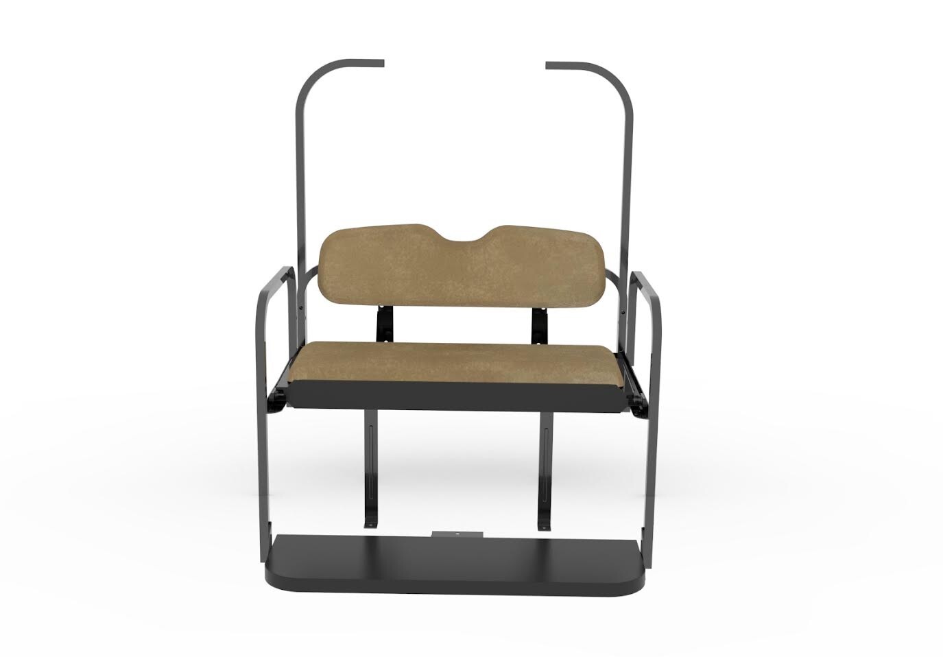 EZGO TXT Tan Rear Flip Seat Kit with Roof Supports (1996-2024 EZGO TXT)