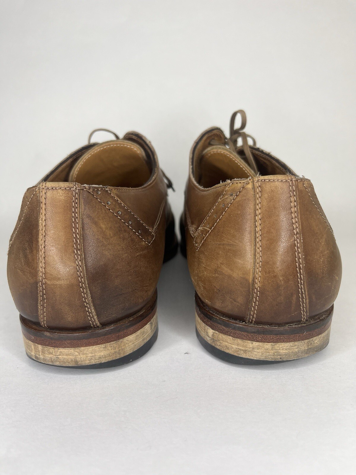 Jose Real Mens Sz 43 (US 10) Brown Leather Oxford Dress Shoes Hand Made In Italy