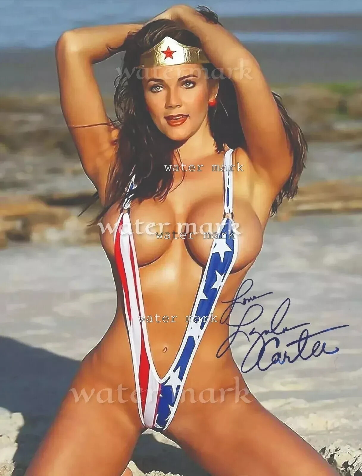 WONDER WOMAN LYNDA CARTER SIGNED PHOTO AUTOGRAPH SIGNATURE POSTER 8X10 REPRINT