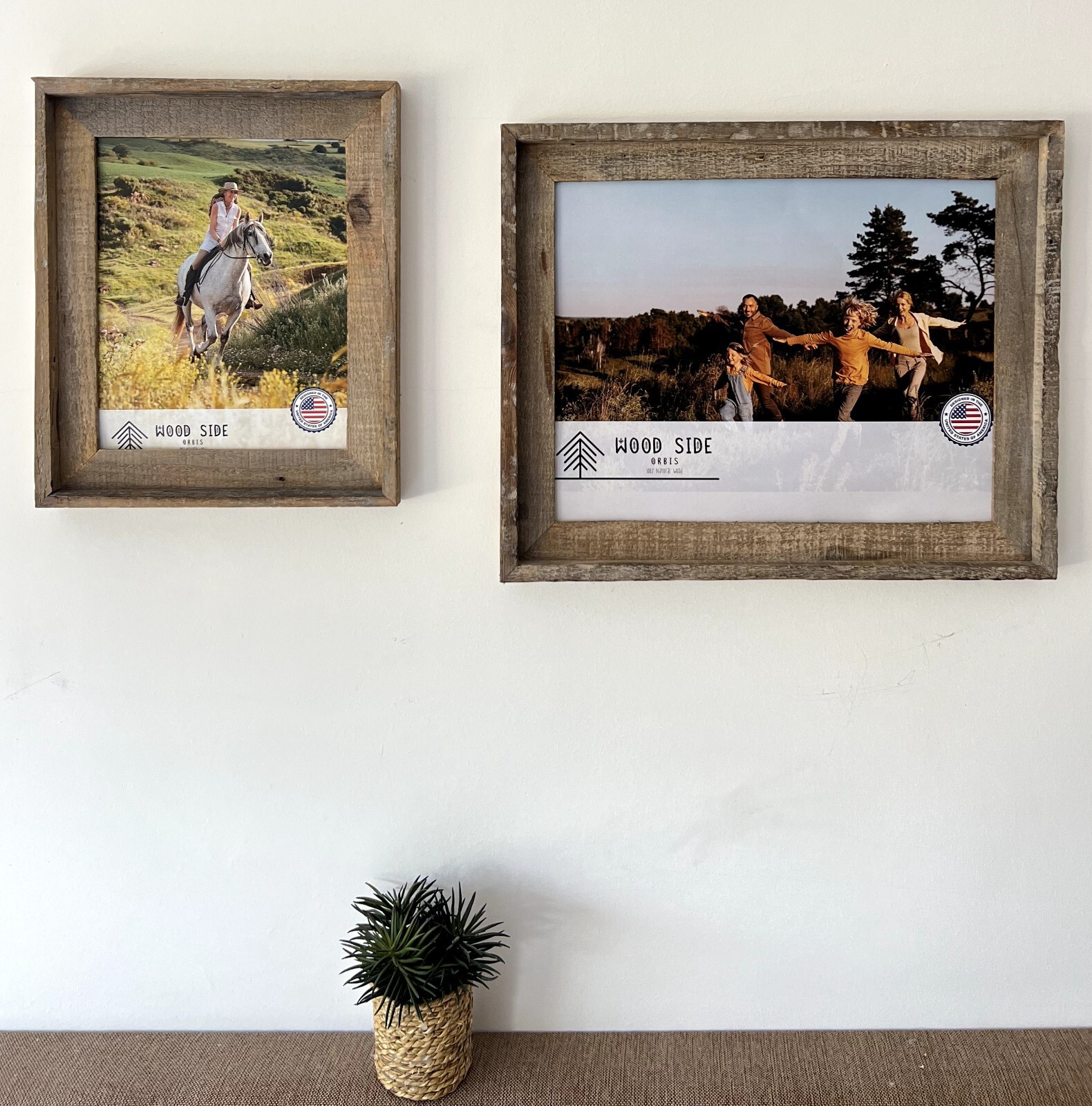 Rustic Barnwood Picture Frames - Natural Reclaimed Wood, 1 3/4" Frame Width