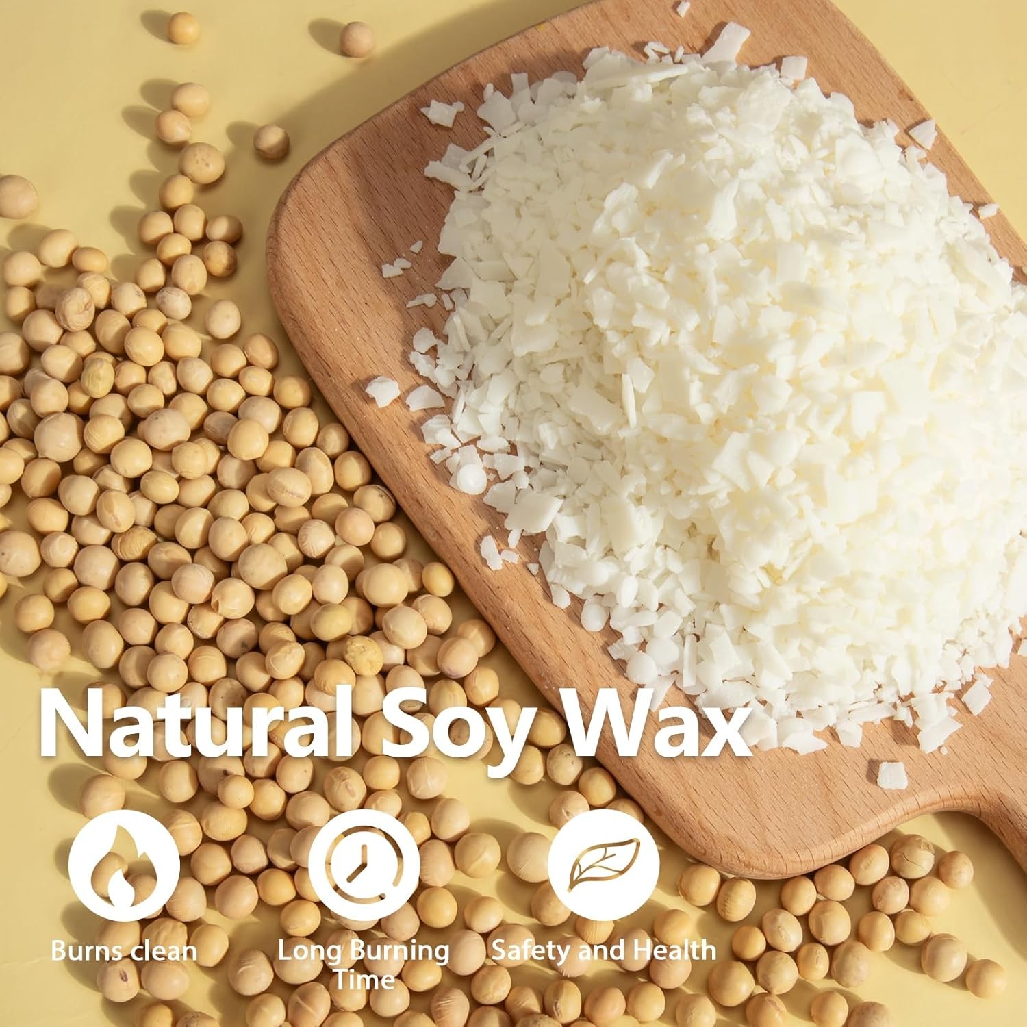 Soy Candle Wax Candle Making 5 LBS Natural Soy Wax Kit 100 Wicks and Stickers