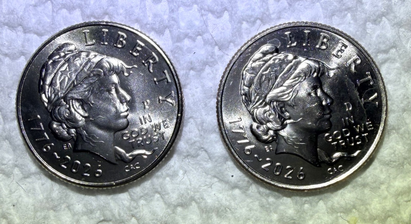 2026 P & D Emerging Liberty Dimes FREE SHIP NOW IN HAND 2 Coin SemiQ Set In Flip