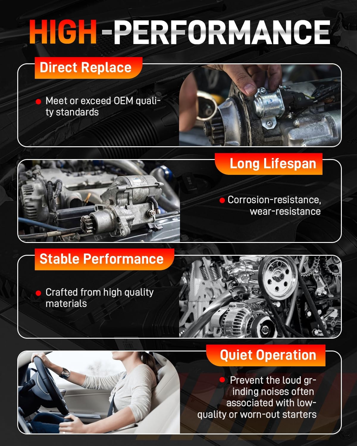 Starter For Toyota Avalon Camry Highlander Rav4 Sienna Solara Lexus ES 2002-2017