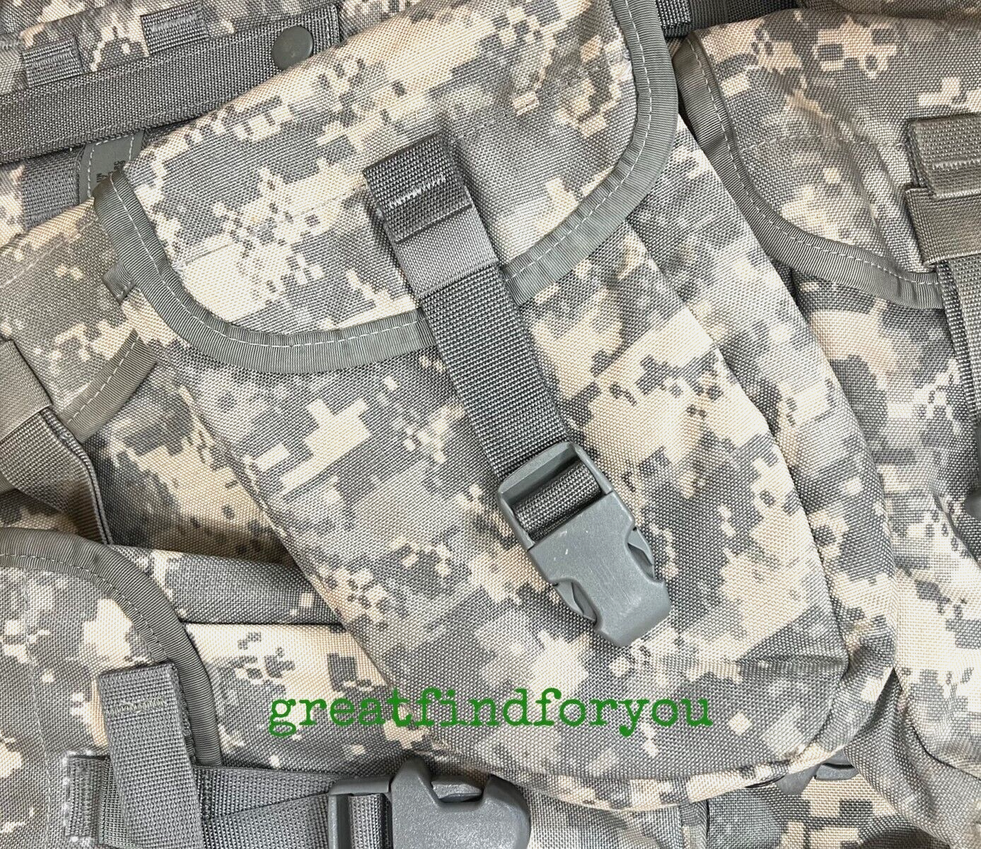 USED USGI Digital MOLLE II Entrenching Tool, E-Tool Carrier Pouch ACU Camo GC