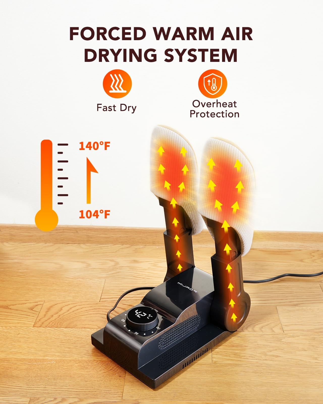 FORLIM Boot Dryer for Work Boots, Shoe Dryer with Heat Blower, Glove Dryer & ...