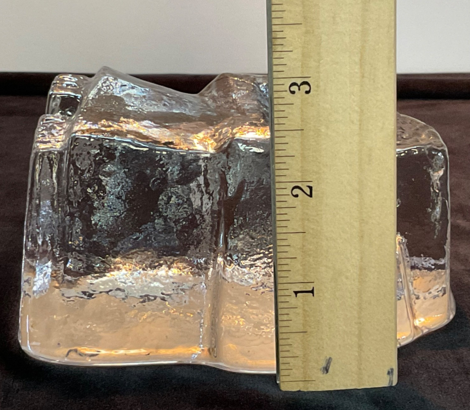 ERIK HÖGLUND Ice Man Glass Sculpture for Boda Kosta, Sweden. Signed Boda H1074.