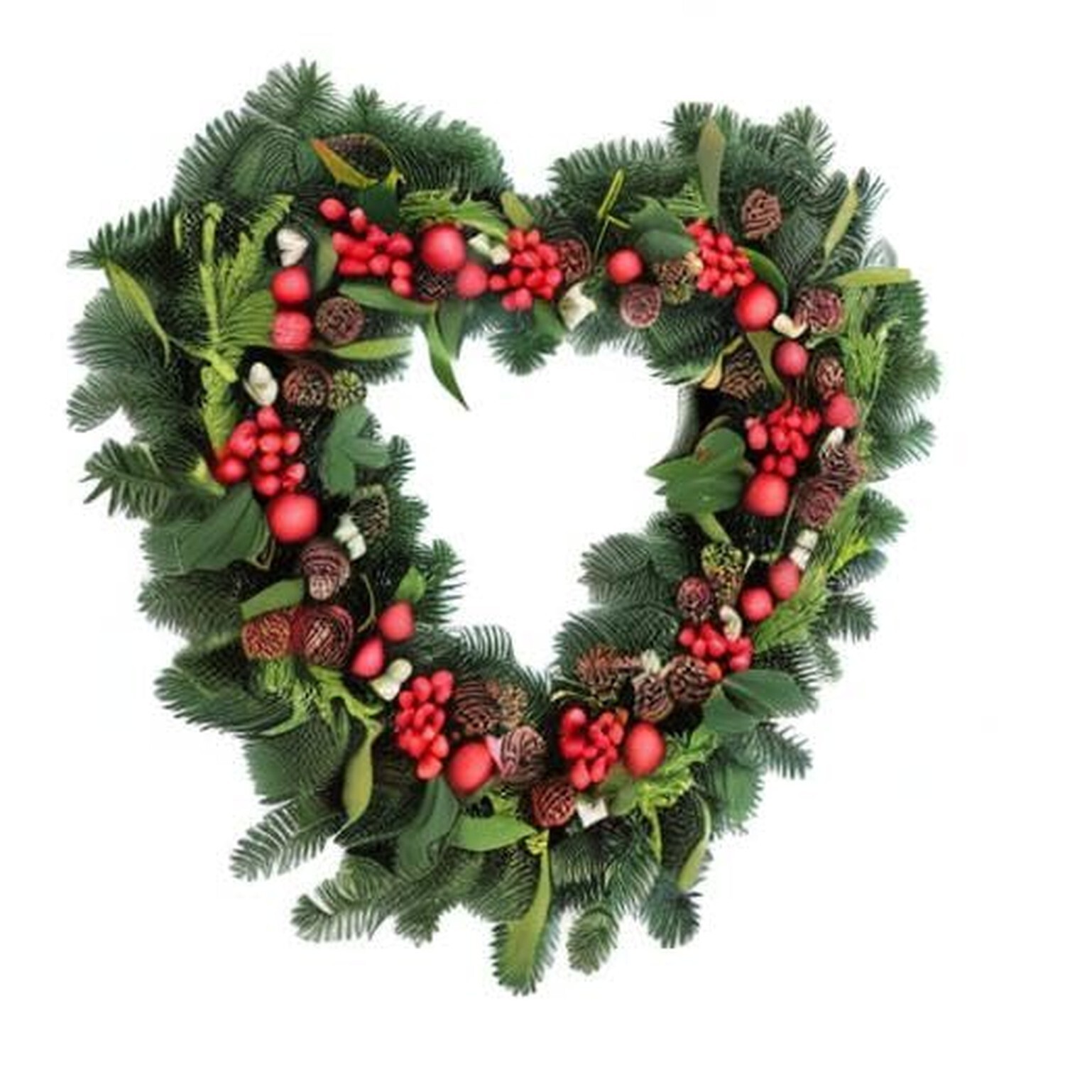 Pack of 2 Heart Shaped Wire Wreath Frame 12 Inches Dark Green Metal Wreath Fr...