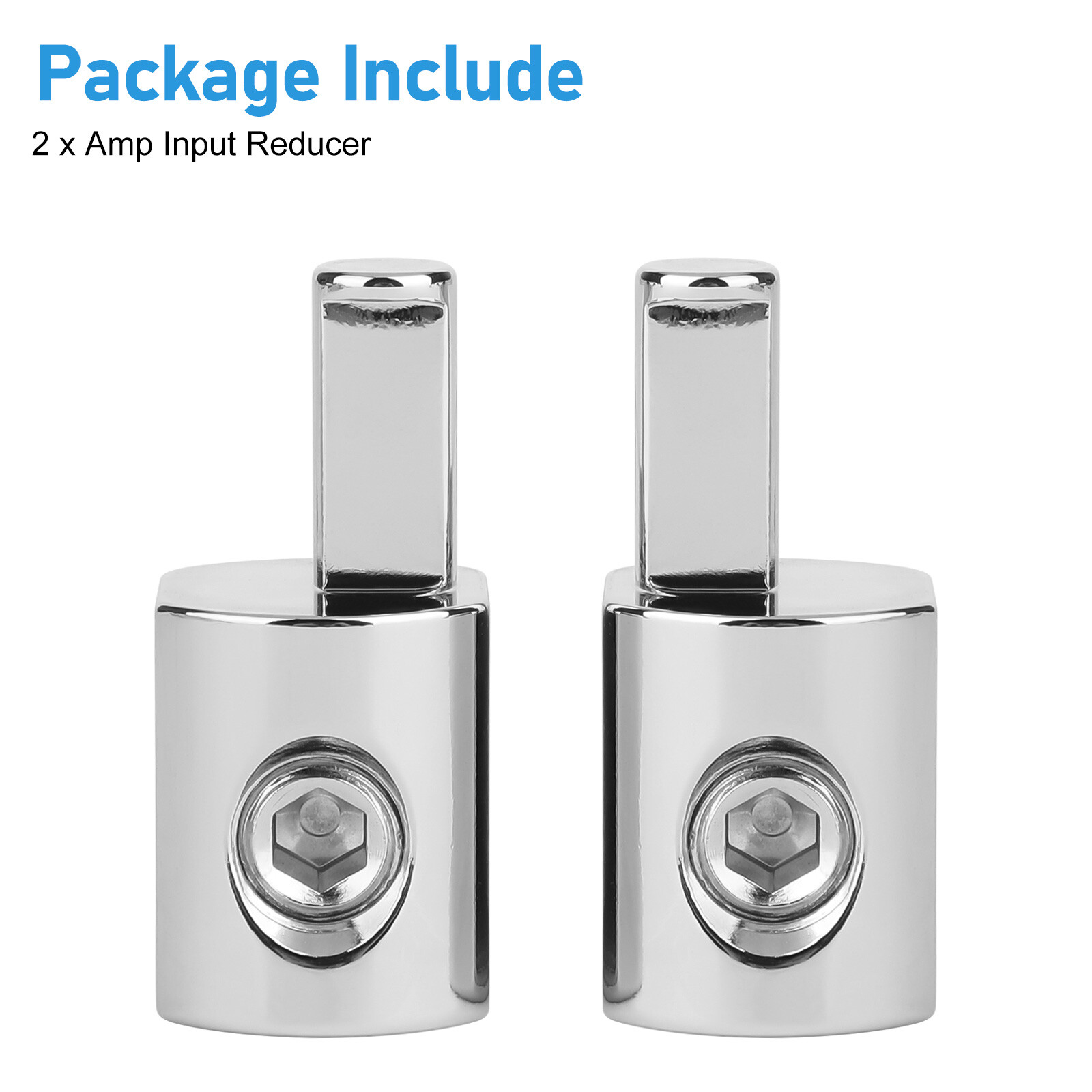 Pair Car Audio Power/Ground 1/0 Gauge to 4 Gauge Amp Input Reducers Wire Reducer