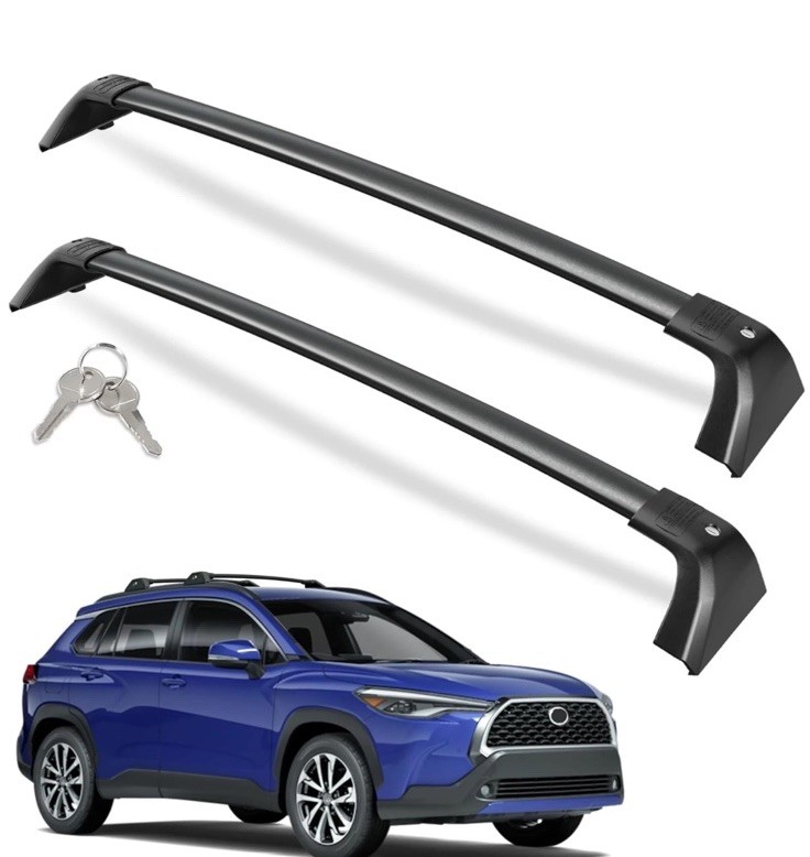 260lbs Lockable Roof Rack Cross Bars Compatible with Toyota Corolla 2022-2025...