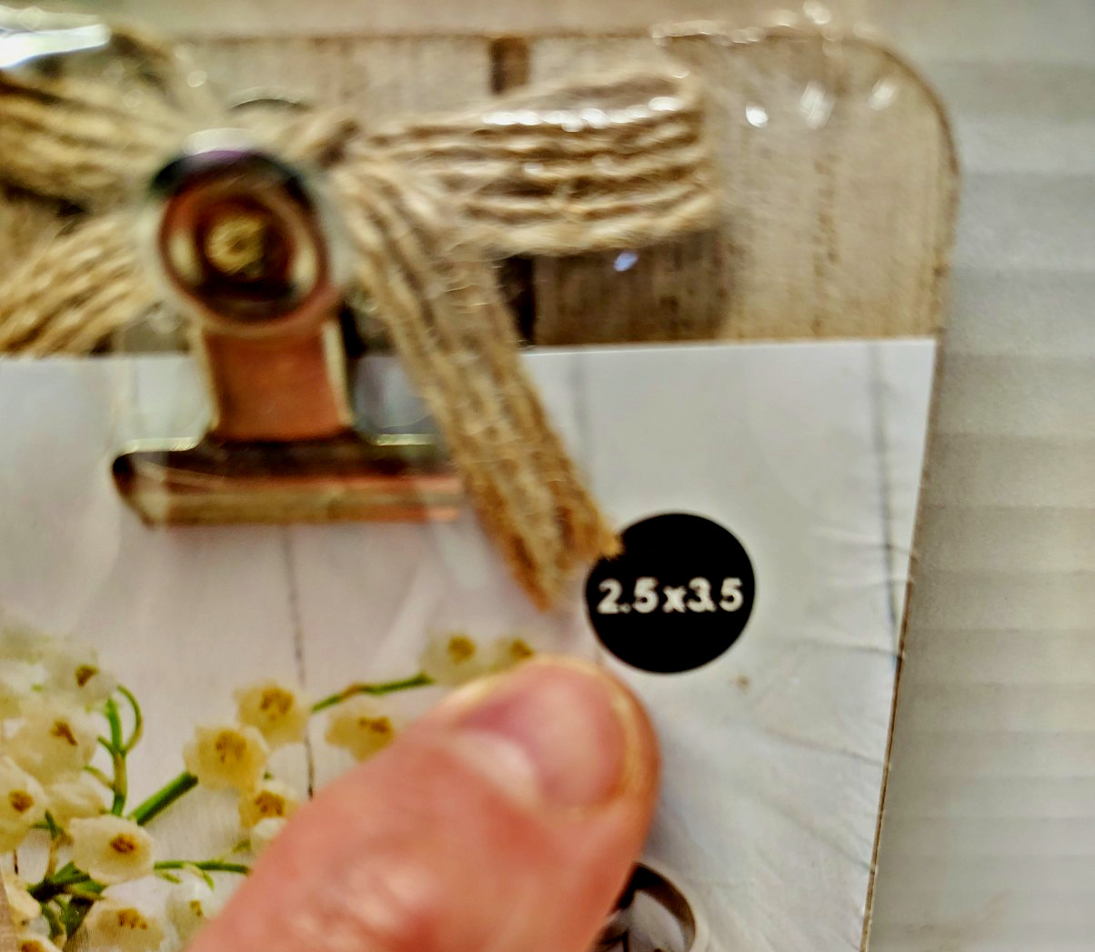 Lot of 4 Mini Wood Clipboard Picture Frames 2.5x3.5 Rustic Farmhouse Photo Clip