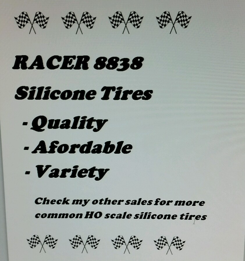 ☆16 REAR SILICONE TIRES☆ For TYCO 440X2 & 440 Magnum HO Slot Car Parts .448 Dia