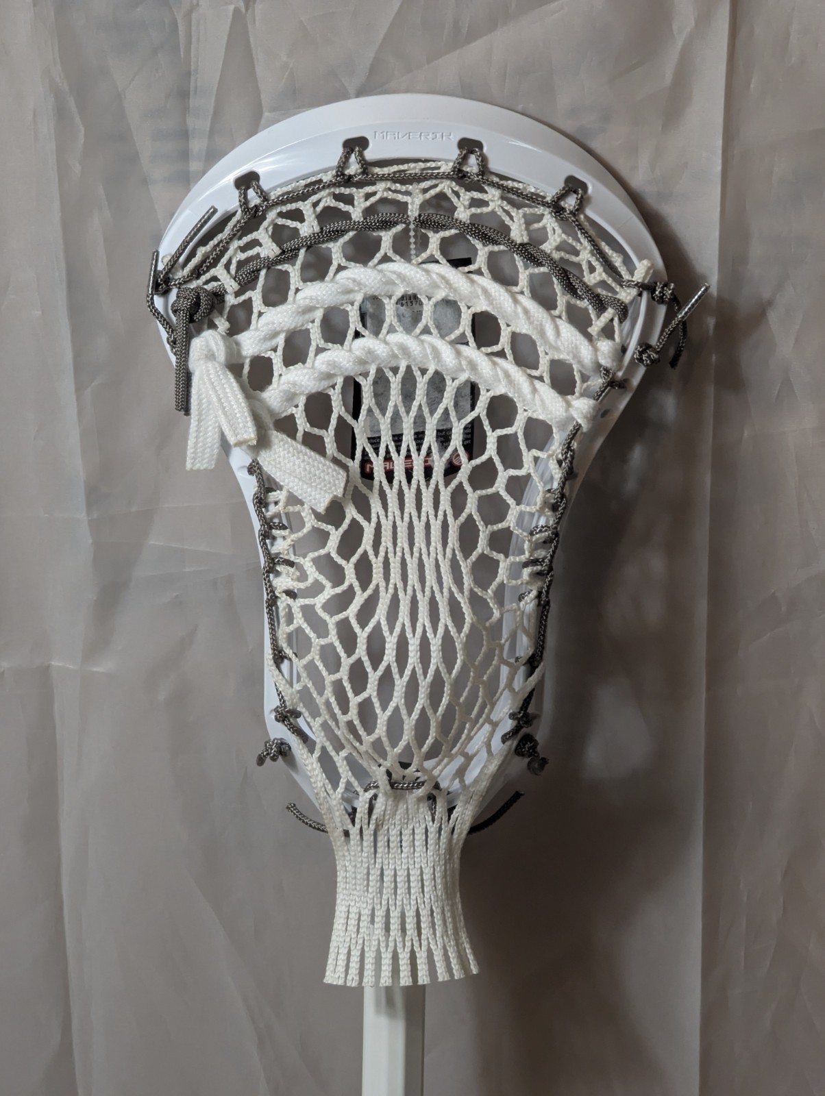 Maverik Charger 41" Youth Boys Complete Lacrosse Stick White/Gray New