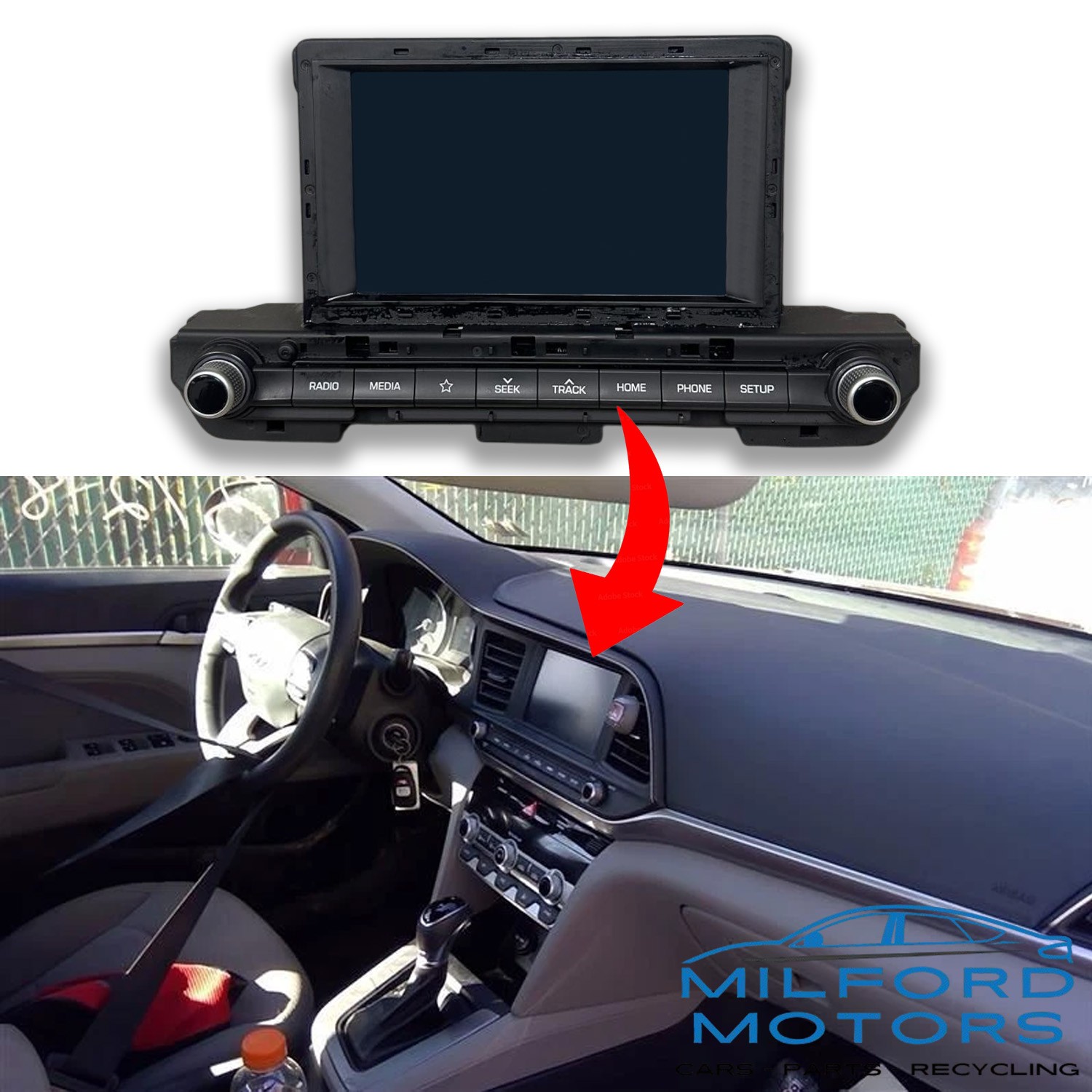 Used Audio Equipment Radio Receiver w/ Navigation 2019-2020 Elantra 2.0L