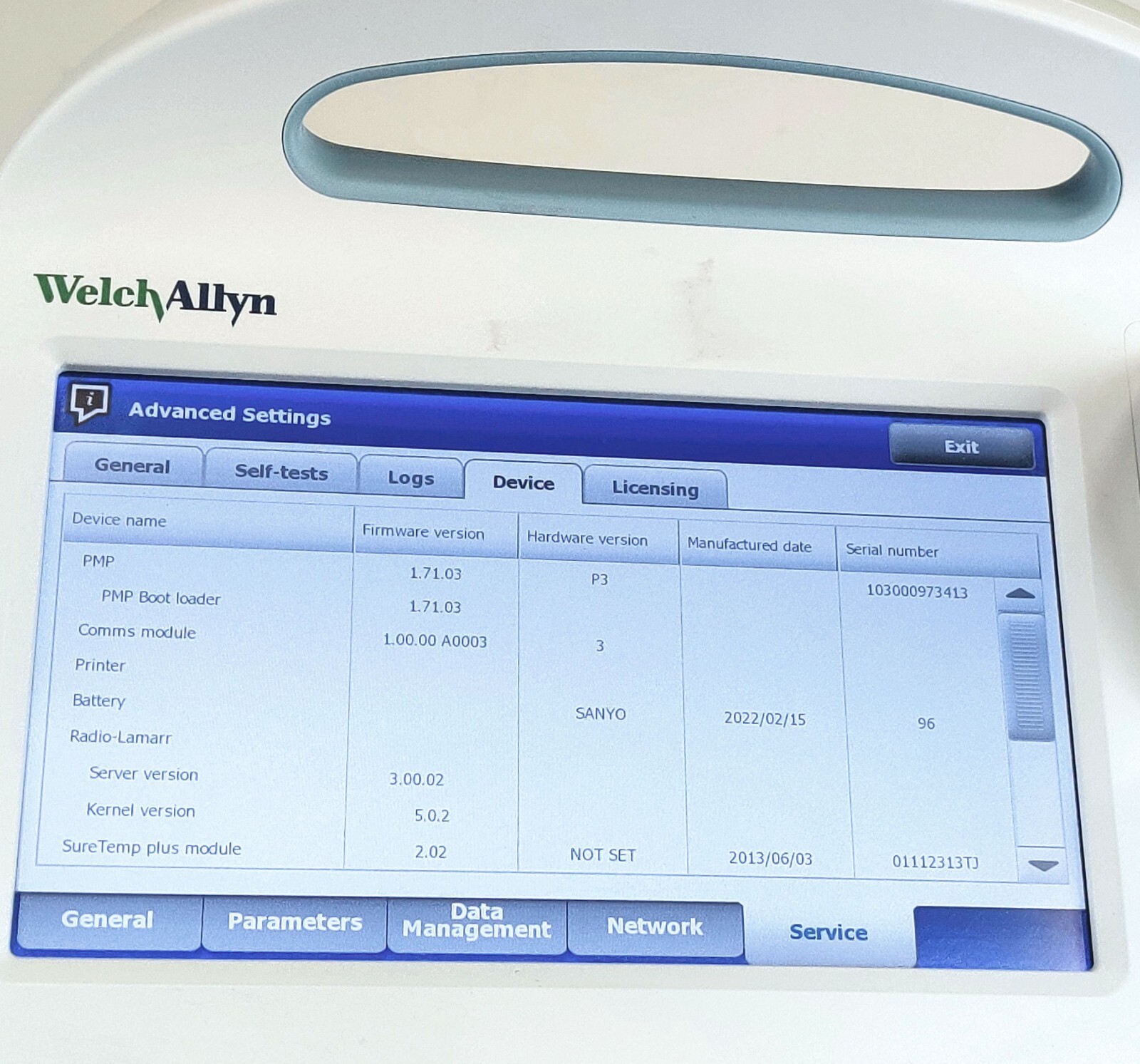 Welch Allyn Connex Vital Signs Monitor 6000 65MTXX, Masimo SpO2, WIFI EMR