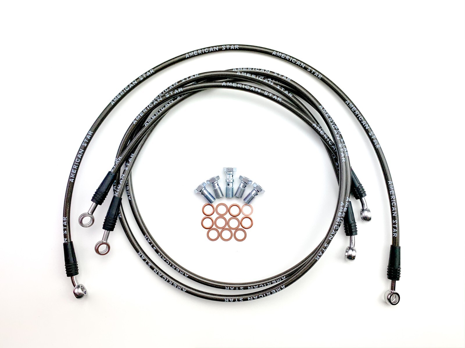 American Star Street Legal DOT Approved Brake Line Set:Yamaha Raptor 700 09-24*